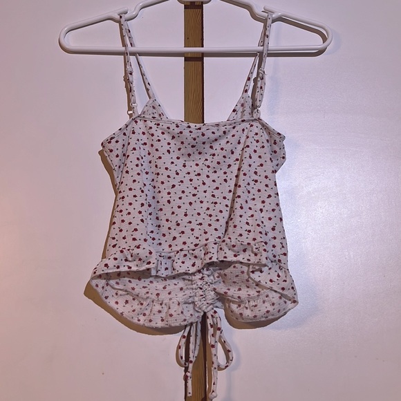 Vibe Women’s Floral Tank Top, Size XS, Adjusting Scrunch, Excellent Condition!! - Picture 3 of 3